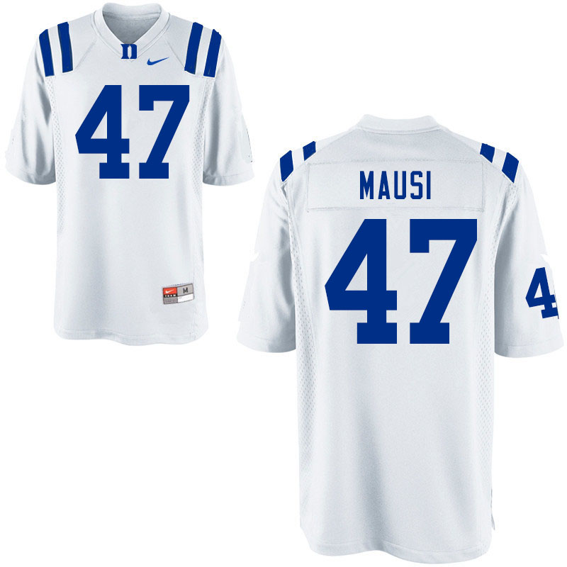 Men #47 Dorian Mausi Duke Blue Devils College Football Jerseys Sale-White